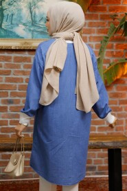 Modest Dark Blue Denim Shirt 70112KM - 3