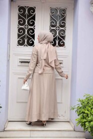 Modest Dark Blue Skirted Dual Suit 44723KBEJ - 3