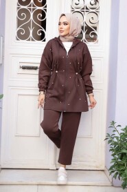 Modest Dark Brown Dual Suit 12271KKH - 1