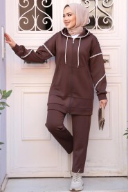 Modest Dark Brown Dual Suit 12621KKH - 1