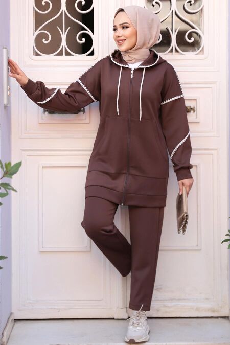 Modest Dark Brown Dual Suit 12621KKH - NEVA STYLE