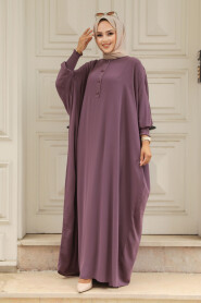 Modest Dark Dusty Rose Abaya Dress 330010KGK - 2