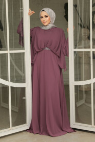 Modest Dark Dusty Rose Bridesmaid Dress 25891KGK - 1