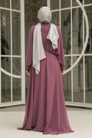 Modest Dark Dusty Rose Bridesmaid Dress 25891KGK - 4