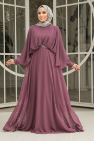 Modest Dark Dusty Rose Bridesmaid Dress 25891KGK - 2