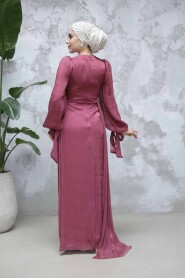 Modest Dark Dusty Rose Prom Dress 48491KGK - 4