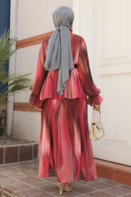 Modest Dark Dusty Rose Skirt Dual Suit 45291KGK - 3