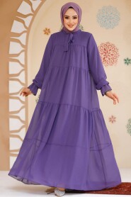 Modest Dark Lila Maxi Dress 23601KLILA - 2