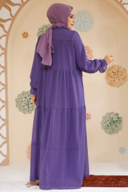 Modest Dark Lila Maxi Dress 23601KLILA - 3