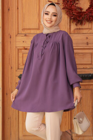 Modest Dark Lila Top 19026KLILA - 1