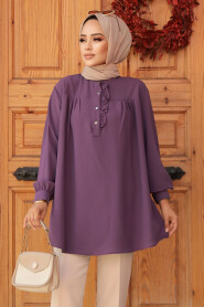 Modest Dark Lila Top 19026KLILA - 3