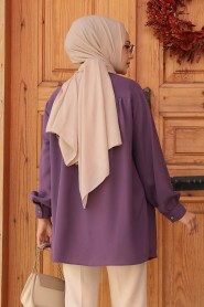 Modest Dark Lila Top 19026KLILA - 4