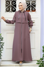 Modest Dark Mink Abaya For Women 62602KV - 2