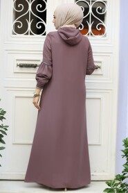 Modest Dark Mink Abaya For Women 62602KV - 3