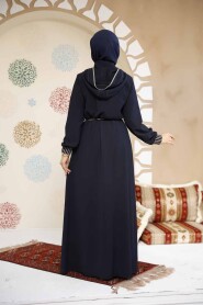 Modest Dark Navy Blue Plus Size Abaya 81151KL - 5