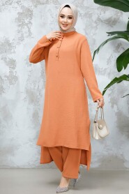 Modest Dark Salmon Pink Dual Suit 10102KSMN - 2