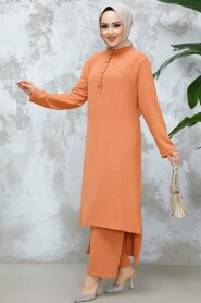 Modest Dark Salmon Pink Dual Suit 10102KSMN - 3