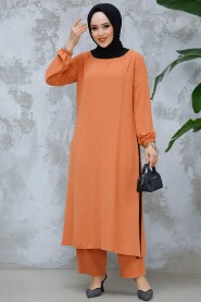 Modest Dark Salmon Pink Dual Suit 65877KSMN - 3