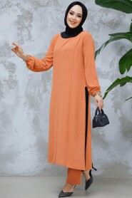 Modest Dark Salmon Pink Dual Suit 65877KSMN - 2