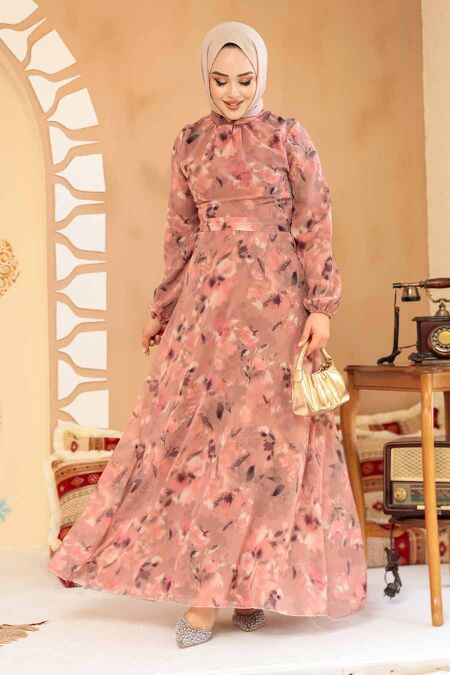 Ladies LDC Color Crush Floral Shift Dress-Fresh Salmon