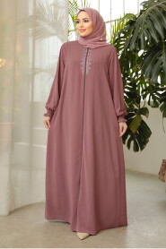 Modest Dusty Rose Abaya 45274GK - 2