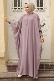 Modest Dusty Rose Abaya Dress 330010GK - 1