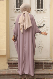 Modest Dusty Rose Abaya Dress 330010GK - 2