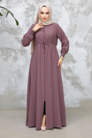  Modest Dusty Rose Abaya For Women 81291GK - 2