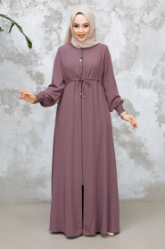  Modest Dusty Rose Abaya For Women 81291GK - 3