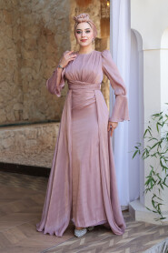 Modest Dusty Rose Bridesmaid Dress 4986GK - 2
