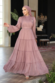 Modest Dusty Rose Bridesmaid Dress 52981GK - 1