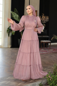 Modest Dusty Rose Bridesmaid Dress 52981GK - 2