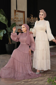 Modest Dusty Rose Bridesmaid Dress 52981GK - 7
