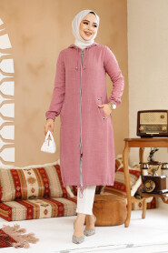 Modest Dusty Rose Coat 70792GK 