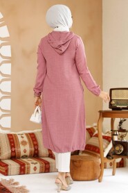 Modest Dusty Rose Coat 70792GK - 3