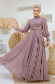 Modest Dusty Rose Engagement Dress 45221GK - 2