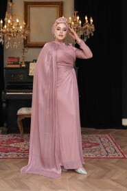 Modest Dusty Rose Engagement Dress 5296GK - 2