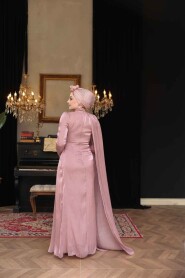 Modest Dusty Rose Engagement Dress 5296GK - 4