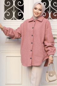 Modest Dusty Rose Felt Jacket 30142GK - 2