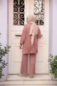 Modest Dusty Rose Knitwear Dual Suit 60381GK - 4