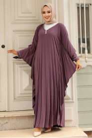 Modest Dusty Rose Long Dress 330068GK - 1