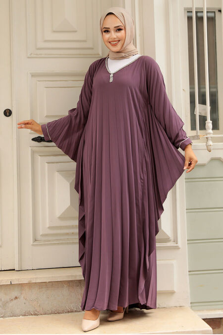 Modest Dusty Rose Long Dress 330068GK - NEVA STYLE