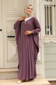 Modest Dusty Rose Long Dress 330068GK - 2