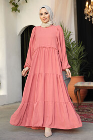 Modest Dusty Rose Maxi Dress 57353GK - 2