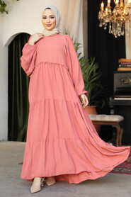 Modest Dusty Rose Maxi Dress 57353GK - 1