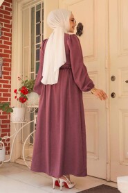 Modest Dusty Rose Maxi Dress 59861GK - 4