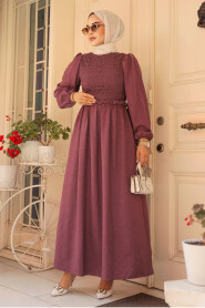 Modest Dusty Rose Maxi Dress 59861GK - 2