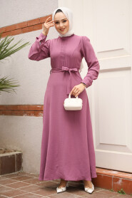 Modest Dusty Rose Maxi Dress 6621GK - 3