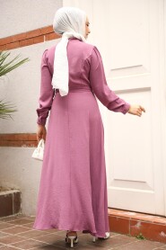 Modest Dusty Rose Maxi Dress 6621GK - 4