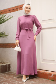 Modest Dusty Rose Maxi Dress 6621GK - 2